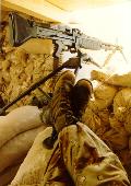 inside the outer guard post during desert storm